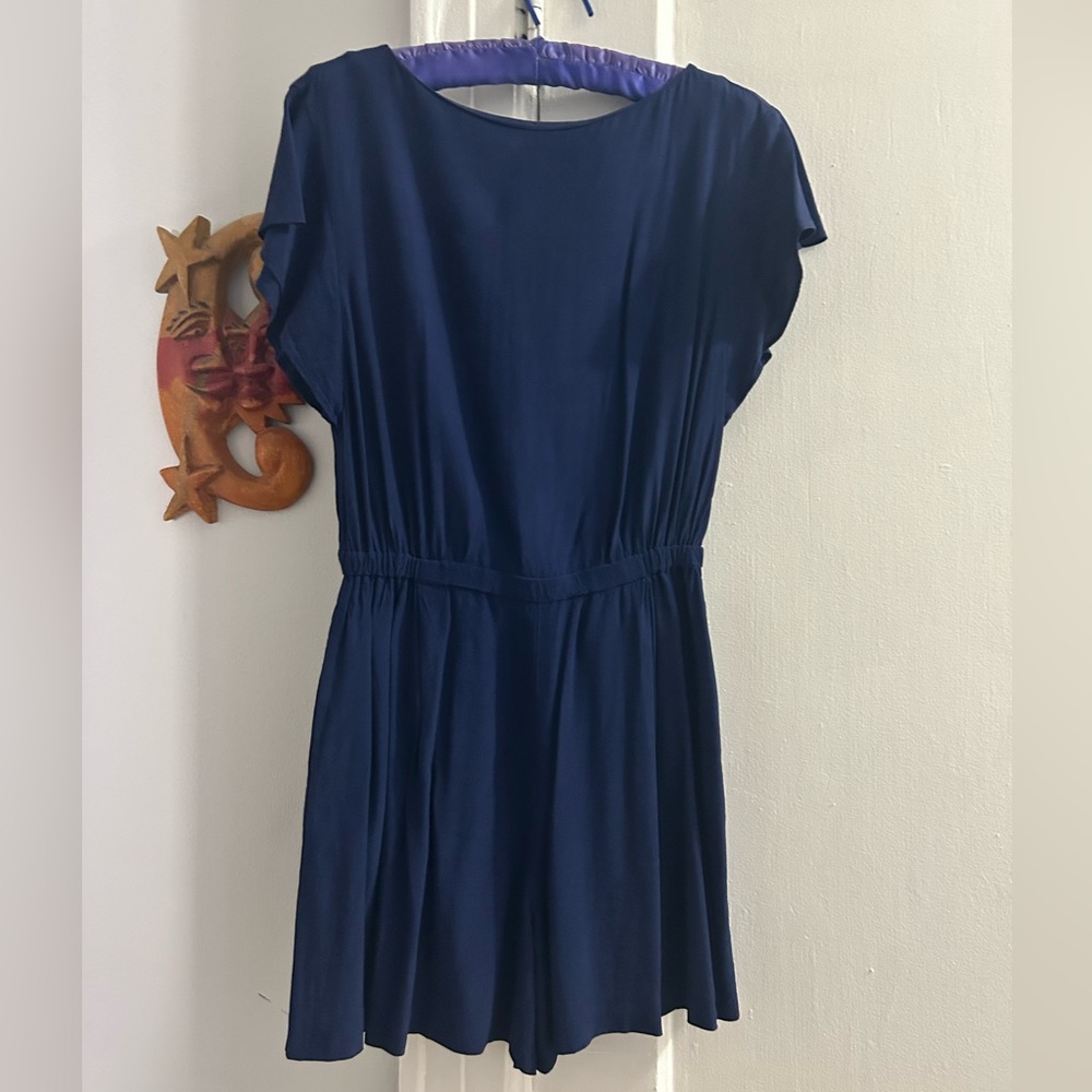 Uniqlo Dark Blue Midi Jumpsuit